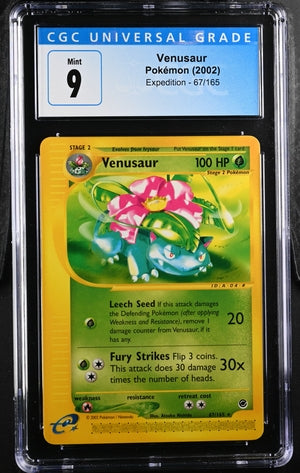 Venusaur Pokémon Expedition Non-Holo Rare #67/165 CGC 9