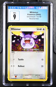 Whismur 2005 Pokemon EX Emerald reverse holo (stamped) #73/106 CGC 9