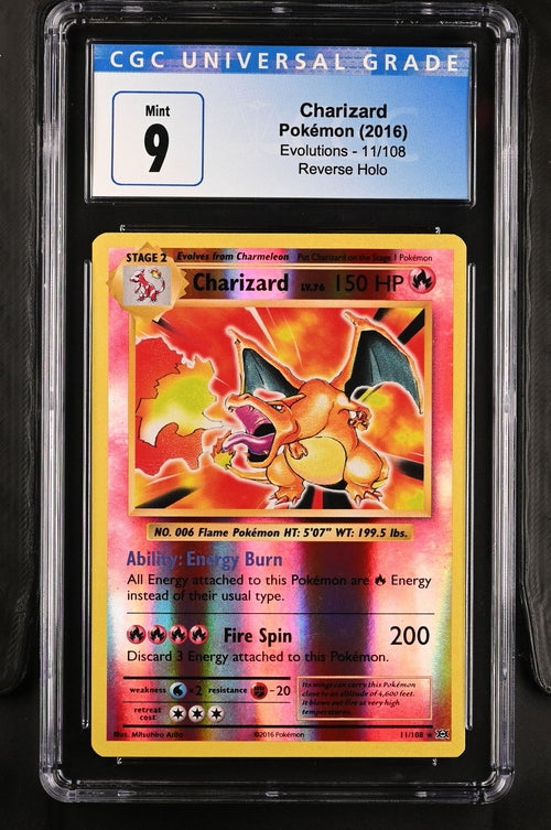 Charizard Pokémon XY Evolutions Reverse Holo #11/108 CGC 9