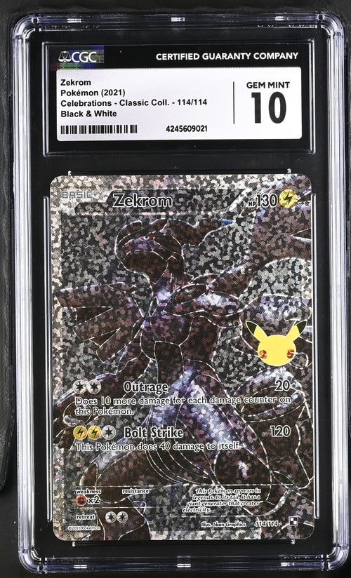 Zekrom Pokémon Celebrations Classic Collection Black & White Full Art CGC 10