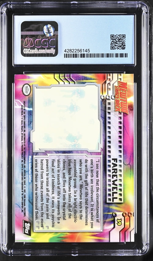 Farewell Pokémon 1999 Topps The First Movie Second Print CGC 9.5
