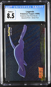 Legends Pokémon 1999 Topps The First Movie Second Print Silver Foil CGC 8.5