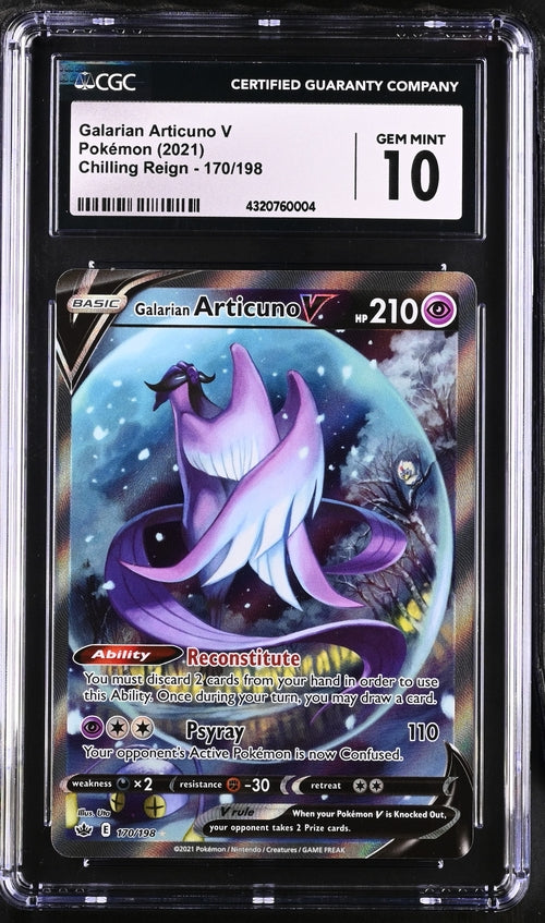 Galarian Articuno V Pokémon Chilling Reign Alternate Full-Art 