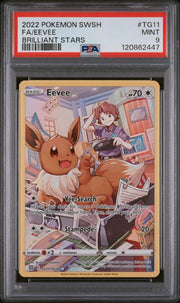 Eevee 2022 Pokemon Brilliant Stars #TG11/TG30 PSA 9