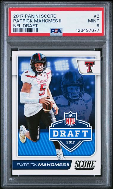 Patrick Mahomes II 2017 Panini Score NFL Draft PSA 9