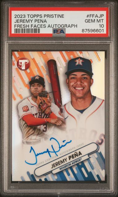 Jeremy Pena 2023 Topps Prisine Fresh Faces autograph PSA 10