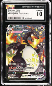Charizard Vmax Pokémon Shining Fates Shiny Holo Rare #SV107/SV122 CGC 10
