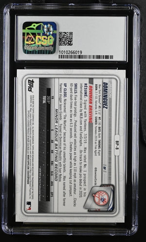 Jasson Dominguez 2020 Bowman 1st Bowman Camo CSG 9