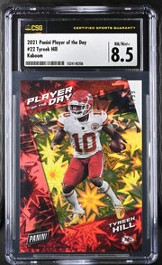 Tyreek Hill 2021 Panini Player of the Day Kaboom #'d 17/99 CSG 8.5