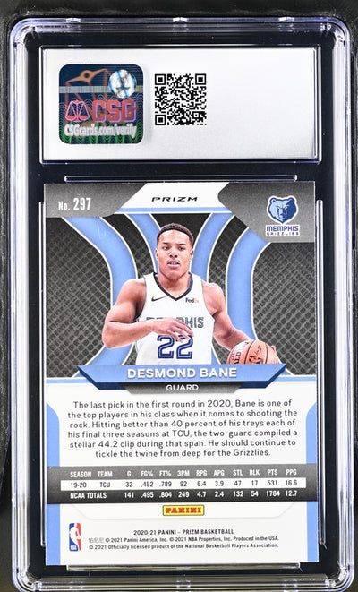 Desmond Bane 2020-21 Panini Red White & Blue Prizm CSG 10