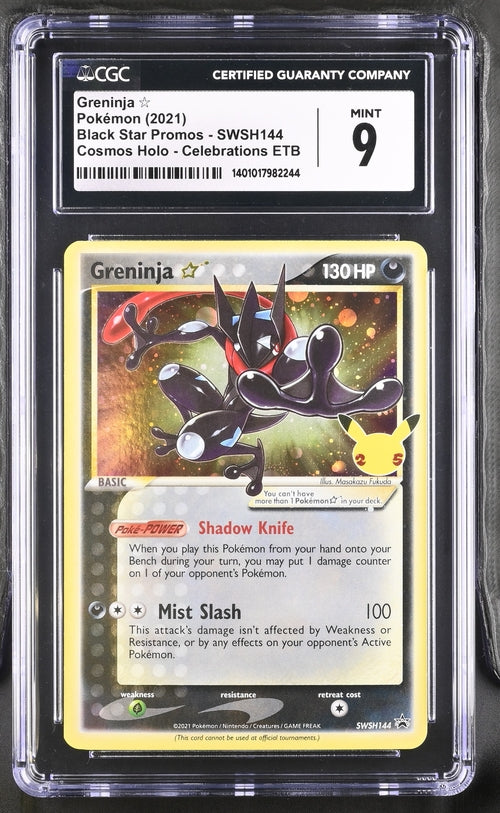 Greninja Pokémon Celebrations Black Star Promo #SWSH144 CGC 9