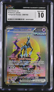 Iron Crown EX 2024 Pokemon Temporal Forces Special Illustration rare holo 206/162 CGC 10