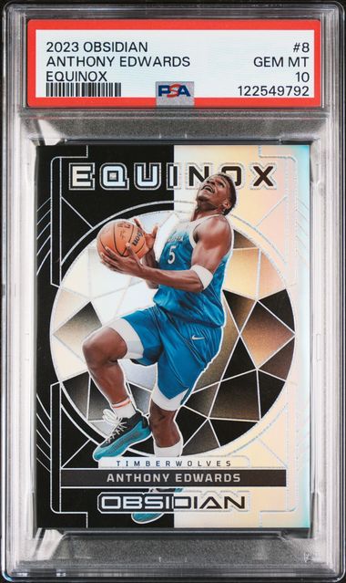 Anthony Edwards 2023 Panini Obsidian Equinox #'d 41/99 PSA 10
