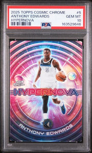 Anthony Edwards 2025 Topps Cosmic Chrome Hypernova PSA 10