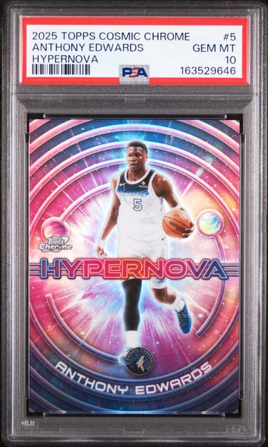 Anthony Edwards 2025 Topps Cosmic Chrome Hypernova PSA 10