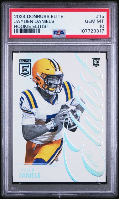 Jayden Daniels 2024 Panini Donruss Elite Rookie Elitist PSA 10