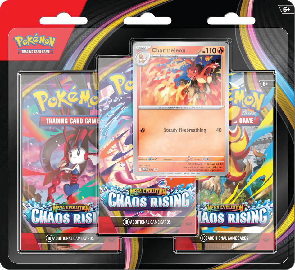 Chaos Rising Michi Method Pokémon Mega Evolution Chaos Rising 3-Pack Blister Charmeleon – Piece ...
