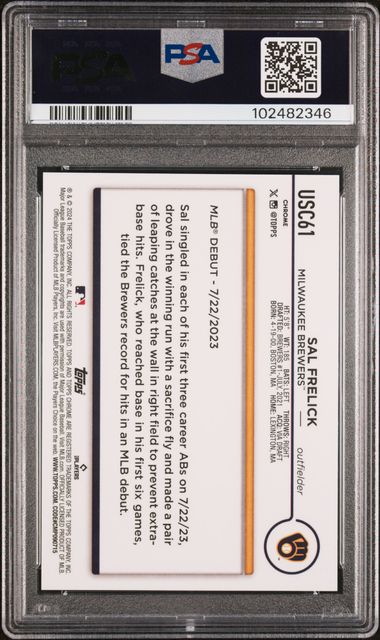 Sal Frelick 2024 Topps Chrome Update Gold Raywave #'d 16/50