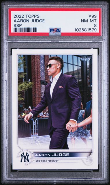 Aaron Judge 2022 Topps Series 1 Image Variation SSP PSA 8