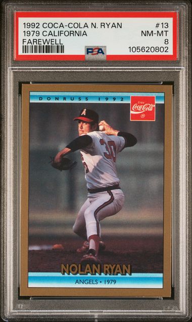 Nolan Ryan 1992 Coca-Cola #13 PSA 8