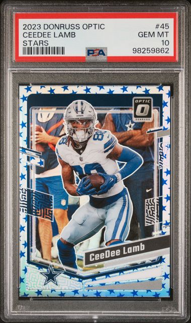 CeeDee Lamb 2023 Donruss Optic Stars PSA 10