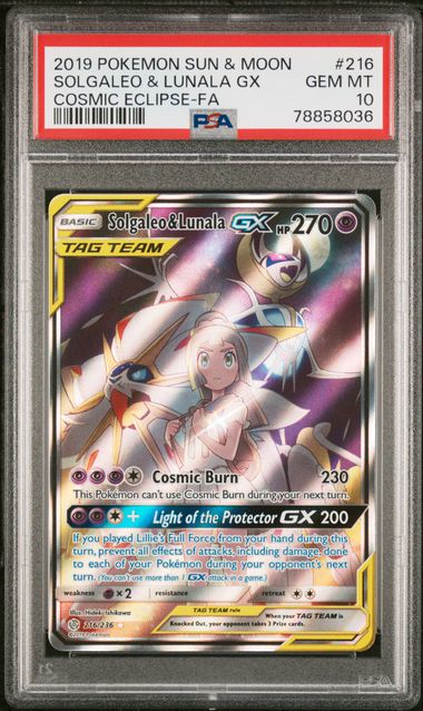 Solgaleo & Lunala GX Pokémon Cosmic Eclipse Alternate Full-Art 