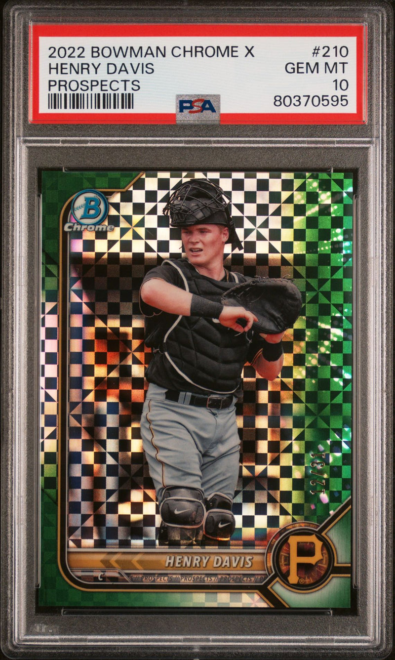 Henry Davis 2022 Bowman Chrome X Green X-Fractor 