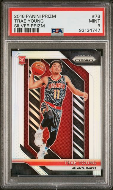 Trae Young 2018 Panini Prizm Silver Rookie Card PSA 9