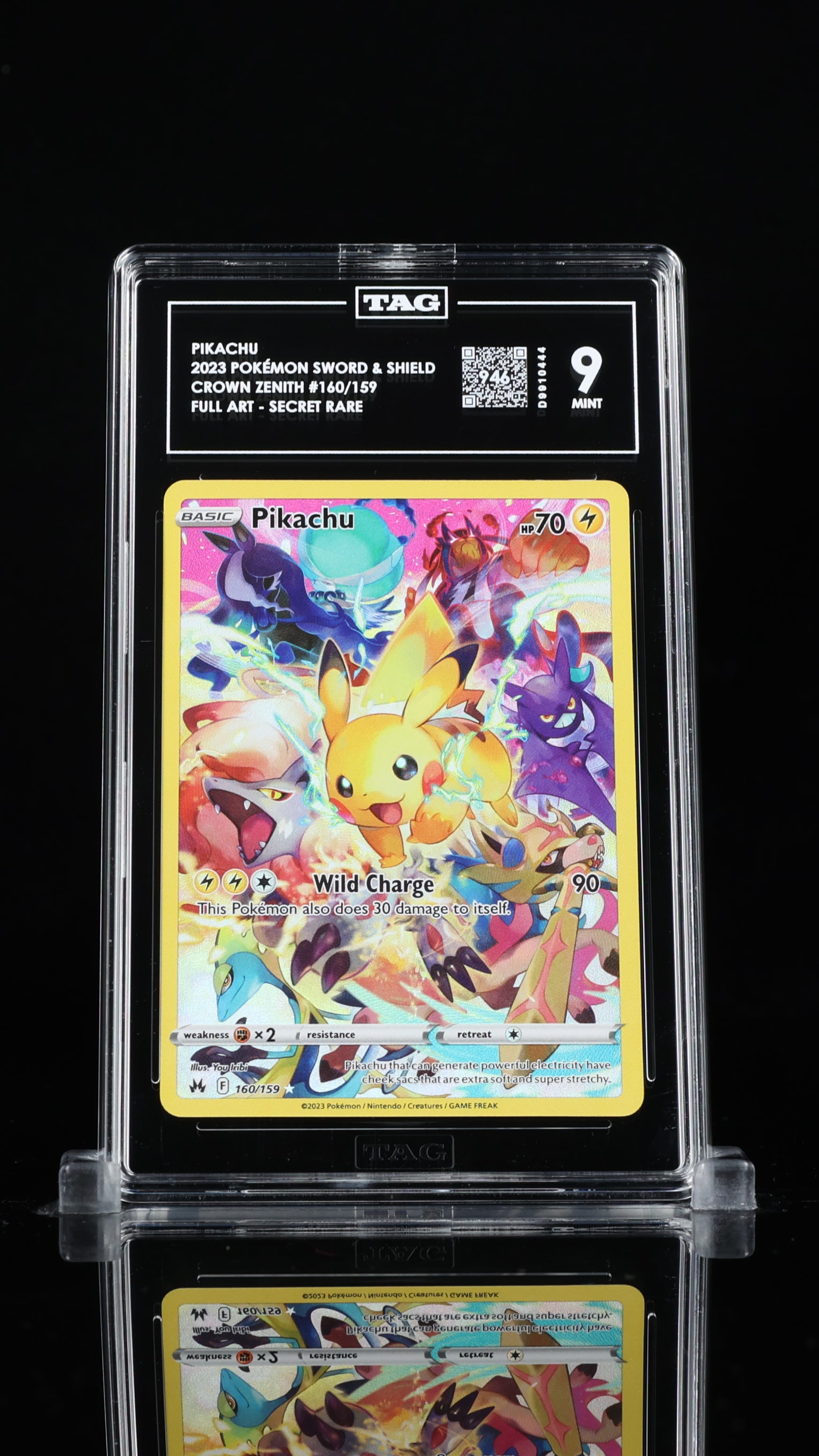 Pikachu Pokémon Crown Zenith Secret Rare #160/159 TAG 9