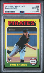 Paul Skenes 2024 Topps Heritage RC PSA 10