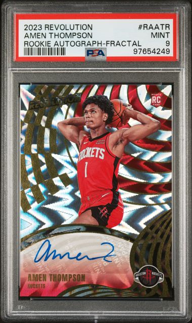 Amen Thompson 2023-24 Revolution Rookie Autograph Fractal 