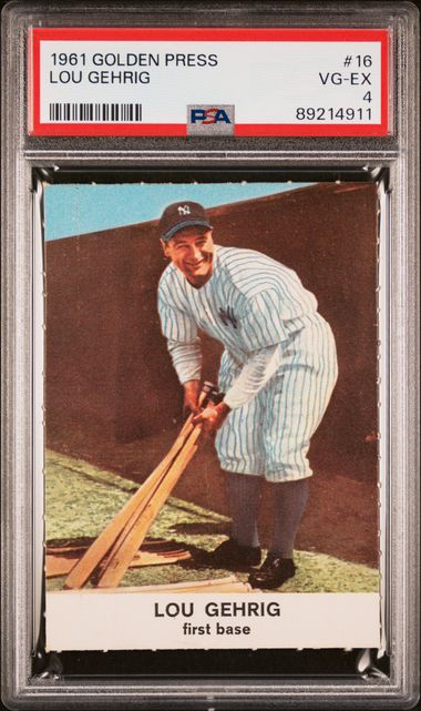 Lou Gehrig 1961 Golden Press #16 PSA 4
