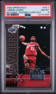 LeBron James 2004 Upper Deck National Trading Card Day PSA 8