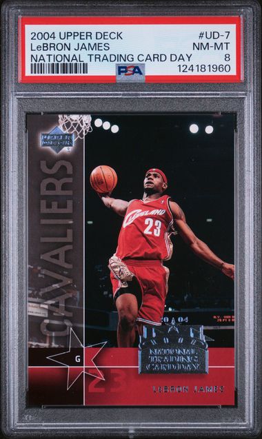 LeBron James 2004 Upper Deck National Trading Card Day PSA 8