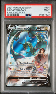 Rayquaza V Full-Art 2021 Pokemon Evolving Skies #194/203 PSA 9