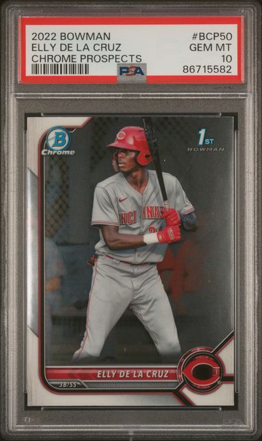 Elly De La Cruz 2022 1st Bowman Chrome PSA 10