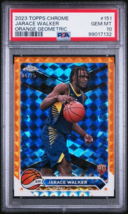 Jarace Walker 2023 Topps Chrome orange geometric ref. rookie card #'d 04/25 PSA 10