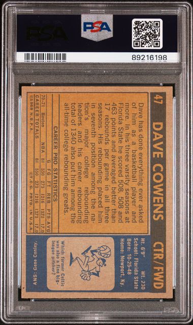 Dave Cowens 1971 Topps 