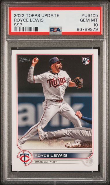 Royce Lewis 2022 Topps Update Rookie SSP PSA 10