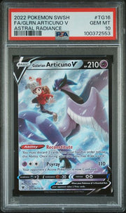 Articuno V 2022 Pokemon Astral Radiance Full-Art #TG16/TG30 PSA 10