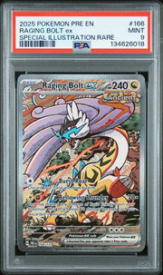 Raging Bolt ex 2025 Pokemon Prismatic Evolution Special Illustration rare #166/131 PSA 9