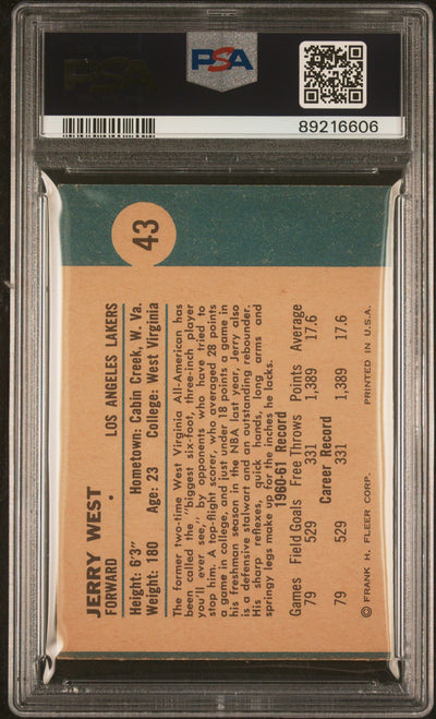 Jerry West 1961 Fleer #43 PSA 5