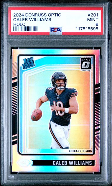 Caleb Williams 2024 Donruss Optic Silver Prizm Rated Rookie PSA 9