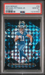 Michael Pittman Jr. 2024 Mosaic Genesis SP PSA 10