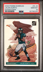 Jalen Hurts 2020 Panini Donruss Downtown rookie card PSA 10