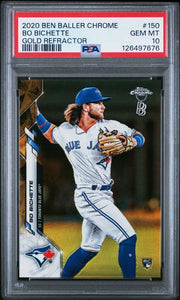 Bo Bichette 2020 Ben Baller Chrome Gold Refractor #'d 36/50 PSA 10 RC