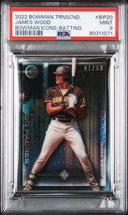 James Wood 2022 Bowman Transcendent Collection Bowman Icons /50 Hands Down  PSA 9