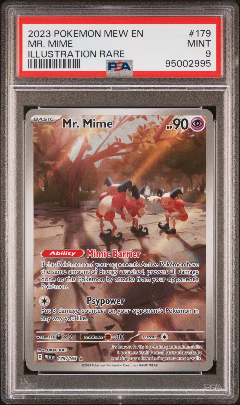 2023 Pokemon Mew EN-151 Mr. Mime Illustration Rare 179 PSA 9