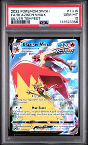 Blaziken Vmax Pokémon Silver Tempest Ultra Rare #TG15/TG30 PSA 10
