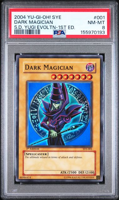 Dark Magician 2004 Yu-Gi-Oh! SYE 1st Edition #001 PSA 8